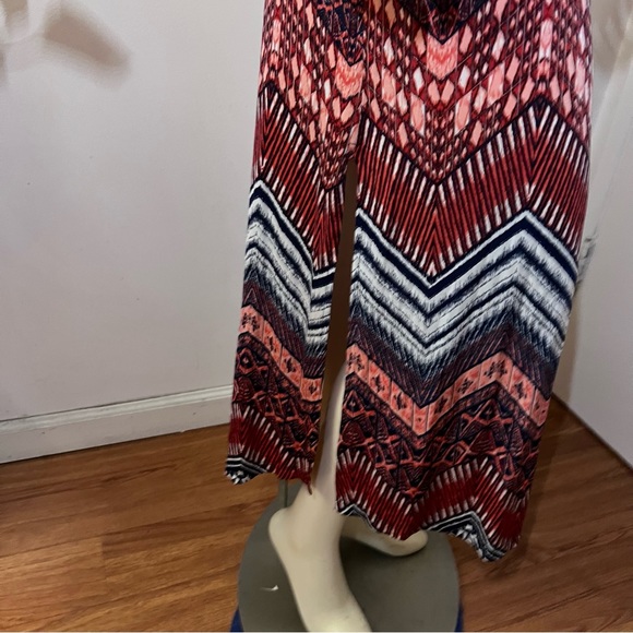Veronica M Maxi Dress Chevron Print Maxi Full Length Dress Raceback Size Medium - Picture 5 of 10